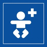Pictogramme PI PF 036 - Centre médical pour enfants - ISO 7001  (350 x 350 mm, PVC)