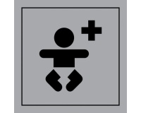 Pictogramme PI PF 036 - Centre médical pour enfants - ISO 7001 en Gravoply