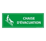 Panneau rectangulaire d'information - Chaise d'évacuation