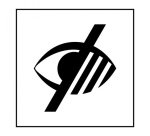 Pictogramme PI PF 049 - Accessibilité, malvoyant - ISO 7001 en Gravoply