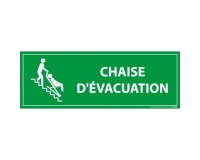 Panneau rectangulaire d'information - Chaise d'évacuation