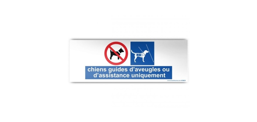 Panneau d'Information : Chiens Guides d'Aveugle ou d'Assistance Uniquement, Modèle 1