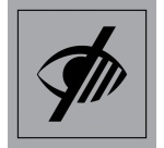 Pictogramme PI PF 049 - Accessibilité, malvoyant - ISO 7001 en Gravoply