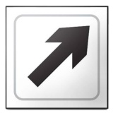 Panneau FLECHE - relief Type:Diagonale -  (Blanc, Diagonale)