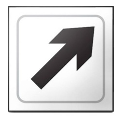 Panneau FLECHE - relief Type:Diagonale -