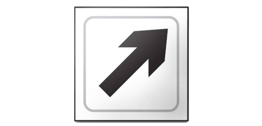 Panneau FLECHE - relief Type:Diagonale -