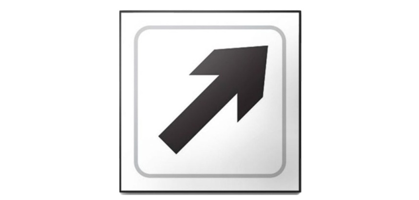 Panneau FLECHE - relief Type:Diagonale -