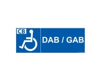 Signalisation - DAB/GAB - + picto Handicapé  (350 x 125mm, PVC)