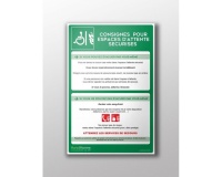 Panneau - Consignes sécurité espace attente - PVC 200x300 mm