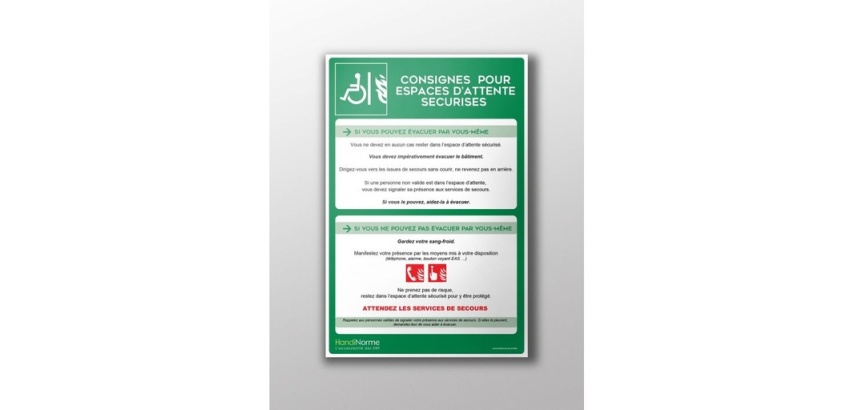 Panneau - Consignes sécurité espace attente - PVC 200x300 mm