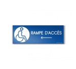 Panneau Design - Rampe d'accès - Flèche gauche + Picto Handicapé