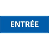 Signalétique d'information - Pictogramme Entrée - 210 x 75 mm PVC 2 mm