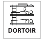 Signalisation ERP - Panneau pictogramme Dortoir - 250 x 250 mm