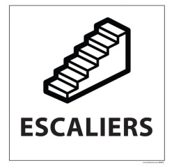 Panneau d'information - Pictogramme Escaliers - 250 x 250mm