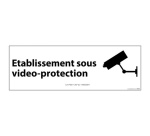 Signalisation d'information Etablissement sous vidéo-protection - 210 x 75 mm