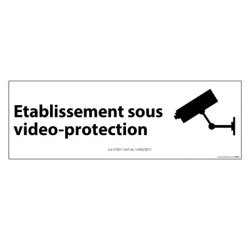 Signalisation d'information Etablissement sous vidéo-protection - 210 x 75 mm