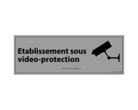 Signalisation d'information Etablissement sous vidéo-protection - 210 x 75 mm