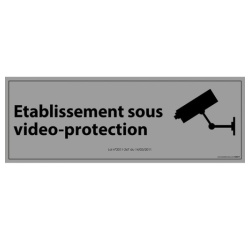 Signalisation d'information Etablissement sous vidéo-protection - 210 x 75 mm