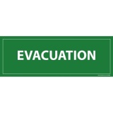 Panneau d'évacuation - Signalétique de sécurité incendie 350 x 125 mm PVC 2 mm