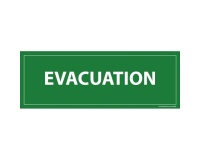 Panneau d'évacuation - Signalétique de sécurité incendie 350 x 125 mm PVC 2 mm