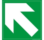 Panneau évacuation - Flèche diagonale en haut à gauche - F001