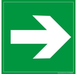 Panneau directionnel d'évacuation – Signalisation conforme ISO
