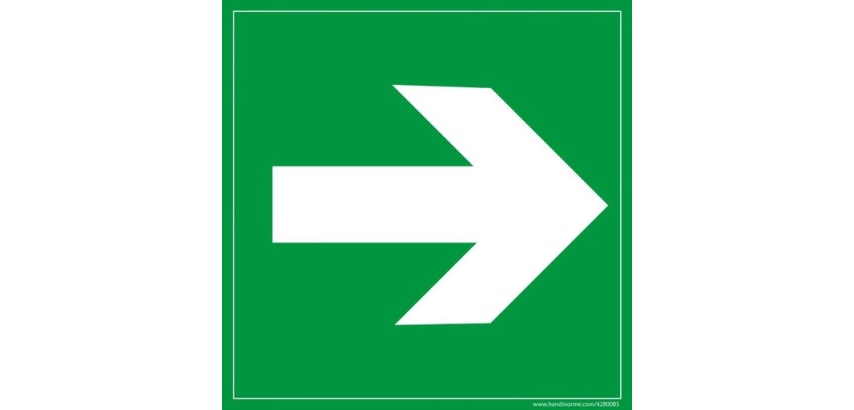 Panneau directionnel d'évacuation – Signalisation conforme ISO