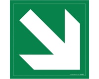 Signalétique Evacuation flèche diagonale en bas à droite