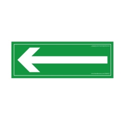 Panneau Flèche gauche - fond vert