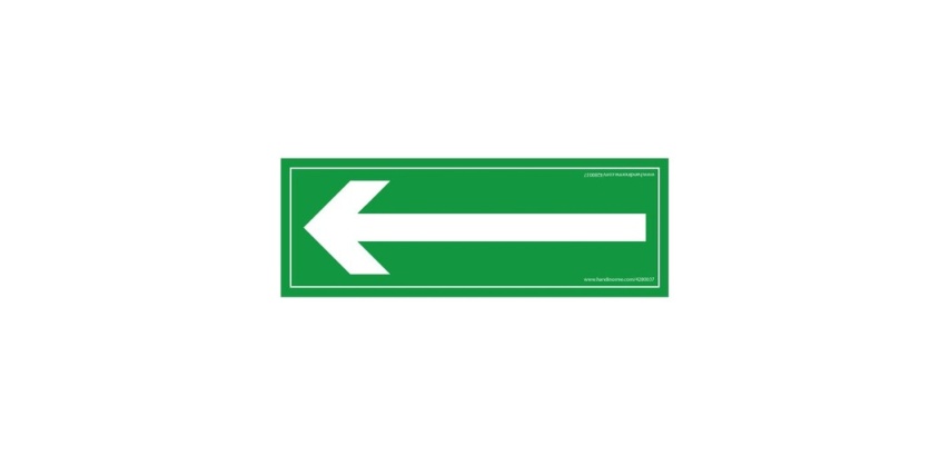 Panneau directionnel - Flèche verte - Format rectangulaire