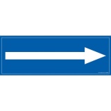 Panneau d'orientation - Picto symbole Flèche droite - 210 x 75 mm PVC 2 mm