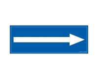 Panneau d'orientation - Picto symbole Flèche droite - 210 x 75 mm PVC 2 mm