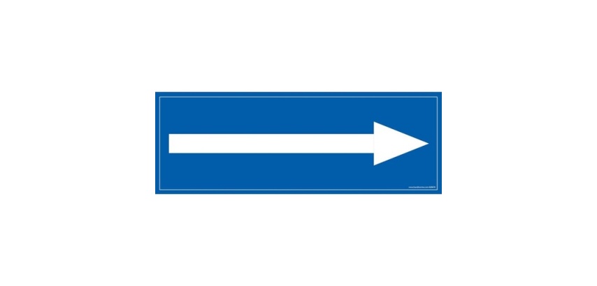 Panneau d'orientation - Picto symbole Flèche droite - 210 x 75 mm