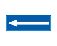 Panneau d'orientation - Picto sens Flèche à gauche - 210x75 mm PVC 2 mm