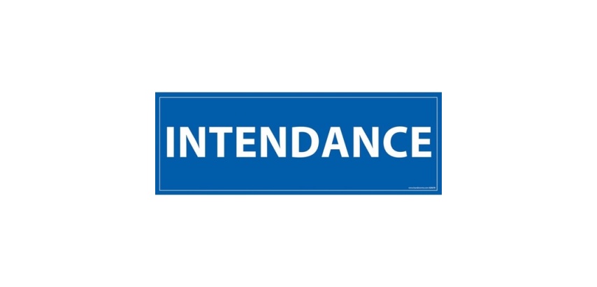 Panneau information - Pictogramme Intendance - 210 x 75mm