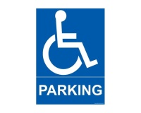 Panneau - Parking avec pictogramme handicapé
