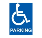 Panneau - Parking avec pictogramme handicapé