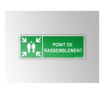 Panneau ISO EN 7010 - Point de rassemblement - E007 avec texte
