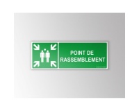Panneau d'évacuation ERP - Point de rassemblement - ISO 7010