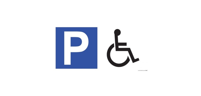 Panneau de parking en aluminium - P + symbole PMR