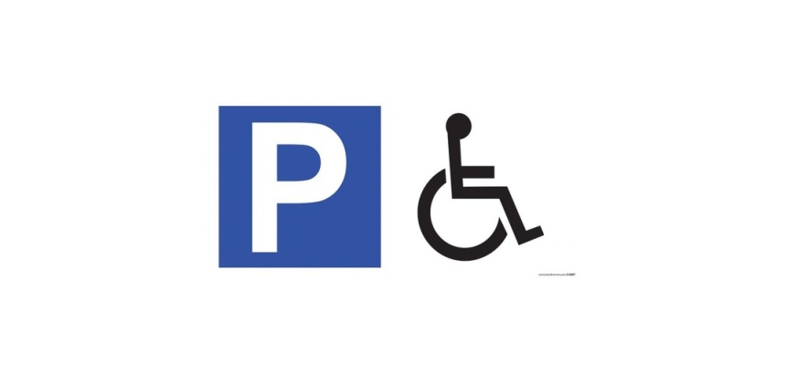 Panneau de parking en aluminium - P + symbole PMR