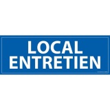 Panneau d'information - Pictogramme Local entretien - 210 x 75 mm PVC 2 mm