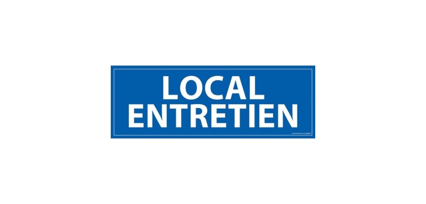 Panneau d'information - Pictogramme Local entretien - 210 x 75 mm