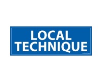 Panneau d'information - Pictogramme Local Technique - 210 x 75 mm