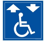 Panneau Signalisation - Monte escalier pour fauteuil roulant