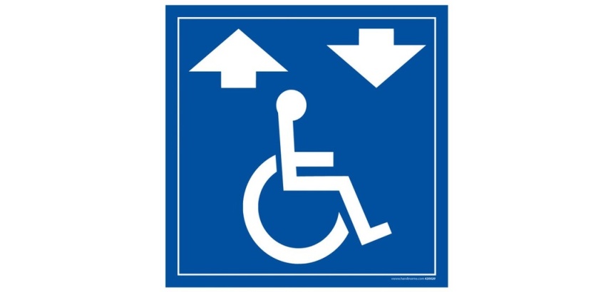 Panneau Signalisation - Monte escalier pour fauteuil roulant