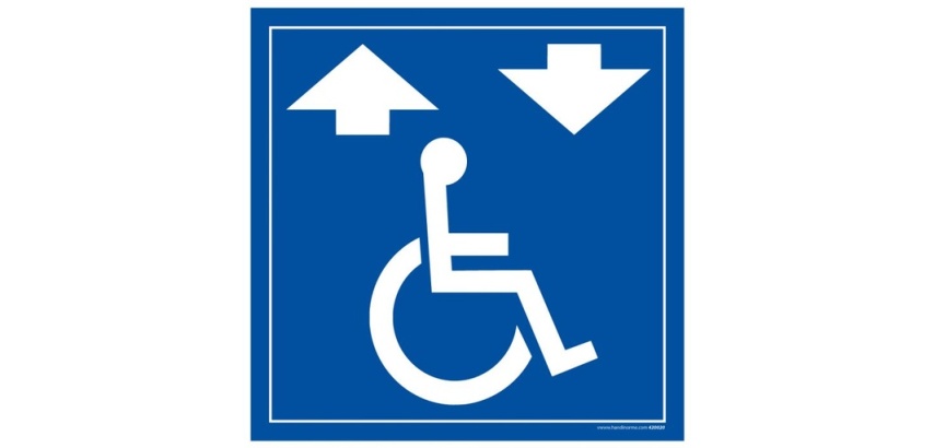 Panneau Signalisation - Monte escalier pour fauteuil roulant