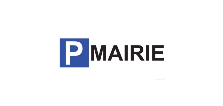Panneau de parking en aluminium - P MAIRIE