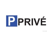 Panneau de parking en aluminium - P PRIVE