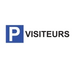Panneau de parking en aluminium - P VISITEURS
